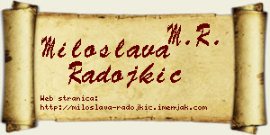 Miloslava Radojkić vizit kartica